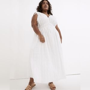 Made well Plus Sophia Smocked Midi Dress in Windowpane